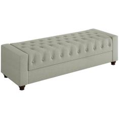 Recamier Calçadeira Bau 140 Cm Pes Mdf Parri Linho Sl 76 Peer Sl 76