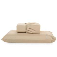 Jogo de Lençol Solteiro Micropercal Elegante 200 Fios Ponto Palito 2 P