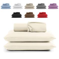 Jogo De Cama Em Microfibra Casal Padrão Com Elástico - Enxovais Casa, 