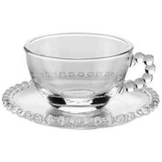 Conjunto De 4 Xícaras De Chá Com Pires 200 Ml Cristal Wolff