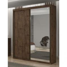Guarda Roupa Solteiro Búzios 2 Portas De Correr 1 Porta Espelhada 3 Gavetas 100% Mdf - Móveis Valverde - New Canion