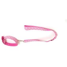 Coleira e guia com argola 40 mm cor rosa tamanho nº.6 - Nica pet