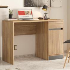 Escrivaninha Mesa Escritório 109cm 1 Porta 1 Gaveta Office Morada - De