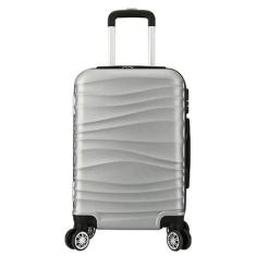 Mala de Viagem Média 65x42x26 Em Abs C/ Rodinhas 360º  - EAGLE, Prata