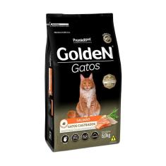 Ração Golden Para Gatos Adultos Castrados Sabor Salmão 3Kg