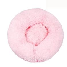 Cama de cachorro calmante para cães pequenos – Cama de cachorro pequena lavável com donut, cama de gato de pelúcia macia redonda anti-ansiedade, serve para toPets, diâmetro: 43 cm