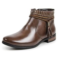 Bota Coturno Feminina Kader Woman Casual Cano Curto Couro