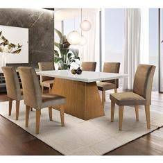 Conjunto Sala de Jantar Mesa com 6 Cadeiras Mariana Espresso Móveis