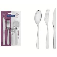 Faqueiro 24 Peças Tramontina Havaí em Aço Inox