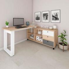 Escrivaninha Artany Next com 3 Gavetas e 4 Nichos