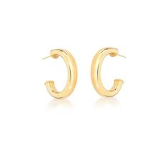 Brinco Meia Argola Lisa