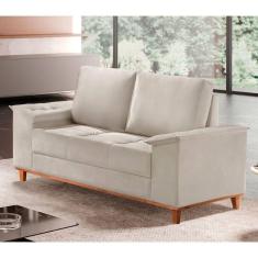 Sofá Ravena Linho 02 Lugares D28 Meu Sofá Online A302 Linho Branco