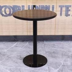 Mesa de bistrô redonda de metal para bistrô, mesa de pub para coquetel, mesa de reunião, pequena, mesa de jantar, mesa de reunião, escritório, cozinha, mesa de canto ao ar livre