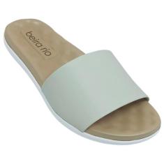 Chinelo Beira Rio Slide Basic Casual Feminina, Branco off, 35