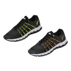 Tênis Academia treino Lançamento Kit 2 Pares esportivo mega, Preto, Ma