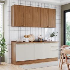 Cozinha Compacta 5 Peças com com Tampo Yasmin Espresso Móveis