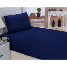 Jogo de Lençol Solteiro Pati Liso 02 Peças - Paulo Cezar Enxovais,  Az