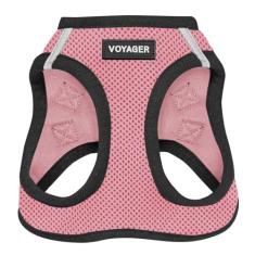 Best Pet Supplies Peitoral Para Cães Voyager Step-In Air – Colete De Malha Para Todos Os Climas Para Cães E Gatos Pequenos E Médios Da – Arnês (Acabamento Rosa/Preto)