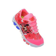 Tenis De Led Infantil Feminino Minnie Rosa Lançamento, 20