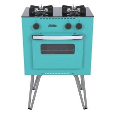 Fogao a Gas 2 Bocas com Forno Venax Mini Cook Verde