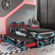 Bicama Infantil Carro Tornado Fun Pura Magia Vermelho