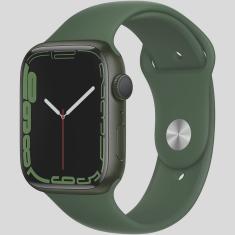 Apple Watch Series 7 gps 41mm Caixa Verde de Alumínio Pulseira Esportiva Trevo