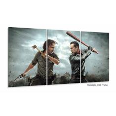 Quadro Decorativo The Walking Dead 3 peças 120x60 em tecido