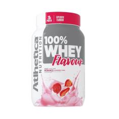 100% Whey Flavour 900G Morango Atlhetica Nutrition