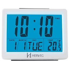Relógio despertador HERWEG digital branco 2982-021