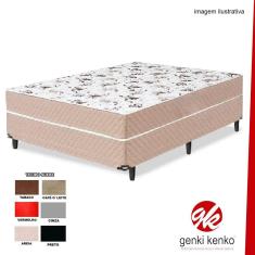Cama Box Conjugada Espuma Dupla Casal Suede