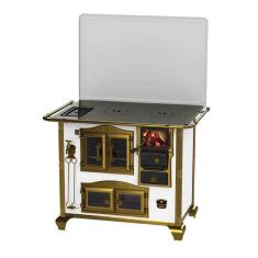 Fogao a Lenha N 2 Gab Imperador Vitreo Branco com Tampa