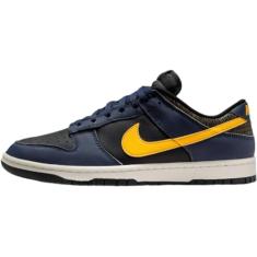 Nike Tênis masculino retrô Dunk Low, Preto/Amarelo Tour, 39