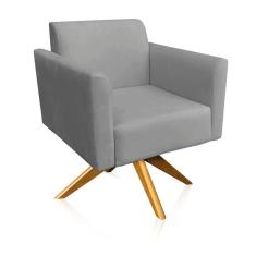 Poltrona Giratória Marisa Suede Grafite