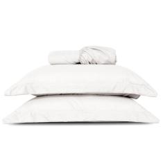 Jogo De Lençol Queen Slim Percal 200 Fios 3 Peças - Branco