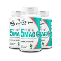 Kit 3 Penta 5 Mag Magnésio Unilife 90 Cápsulas