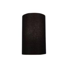 Arandela Meia Cana Md-2031 Cúpula em Tecido 30/18x16cm Preto - Bivolt