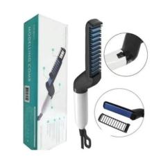 Chapinha Escova Quente Barba Cabelo Masculino Pente Bivolt - Prancha, 