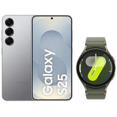 Samsung Galaxy S25 5G 256GB Galaxy AI Prata - 12GB RAM + Smartwatch Wa