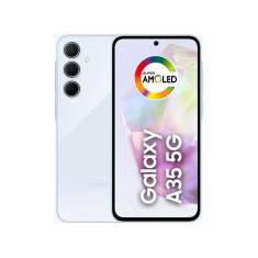 Smartphone Samsung Galaxy A35 128GB Azul Claro 5G 6GB RAM 6,6" Câm. Tr