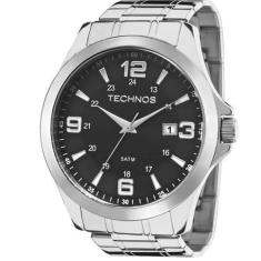 Relógio Technos Masculino Prata Analógico 2115Mkt/1P Calendário