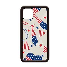 Capa com bandeira dos EUA Tie Glass Star Festival para iPhone 12 Pro Max para Apple Mini Mobile Case Shell