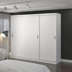 Guarda Roupa Casal 3 Portas de Correr 4 Gavetas 1905 Foscarini Branco
