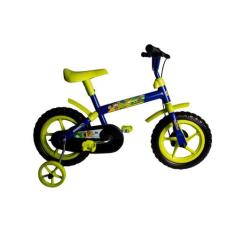 Bicicleta Aro 12 Infantil Masculina Samy Lillo Azul Verde