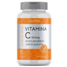 Vitamina C 500mg + Zinco 7mg 60 Caps Vegano Lauton Nutrition