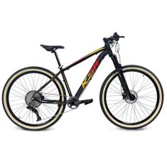 Bicicleta Aro 29 Ksw Xlt 12v Garfo com Trava K7 11/50 Freios Hidráulicos Kit 1x12 - Preto\Vermelho\Amarelo