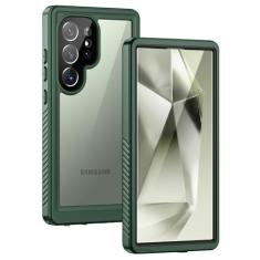 Lanhiem Capa para Samsung Galaxy S24 Ultra, à prova d'água IP68, à prova de poeira, protetor de tela integrado, capa protetora robusta à prova de choque para Galaxy S24 Ultra 5G 6,8 polegadas,