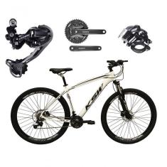 Bicicleta Aro 29 Ksw Xlt Shimano Deore E Altus 27v Freio Hidráulico Garfo Trava - Branco Tam.15