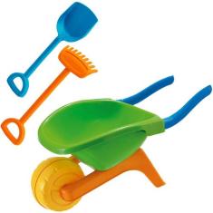 Carriola Com Acessórios Carrinho De Mão - Usual Brinquedos, Verde