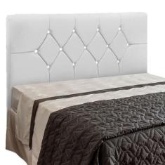 Cabeceira França para Cama Box King 195 cm material sintético Branco -