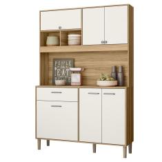 Armario de Cozinha Erva Doce 120 cm 6 Portas e 1 Gaveta